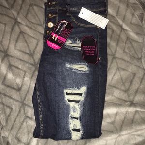 NOBO Dark Blue Ripped Jeans